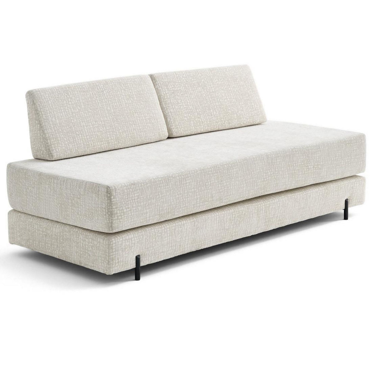 BEST MOBILIER Brescia - banquette 3 places convertible en tissu velours relief