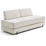 Voir la diapositive 5 : BEST MOBILIER Brescia - banquette 3 places convertible en tissu velours relief