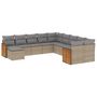 Voir la diapositive 2 : VIDAXL Salon de jardin 11 pcs avec coussins beige resine tressee