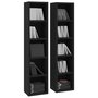 Voir la diapositive 3 : VIDAXL Armoires a CD 2 pcs Noir 21x16x93,5 cm Bois d'ingenierie
