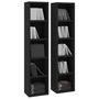 Voir la diapositive 3 : VIDAXL Armoires a CD 2 pcs Noir 21x16x93,5 cm Bois d'ingenierie