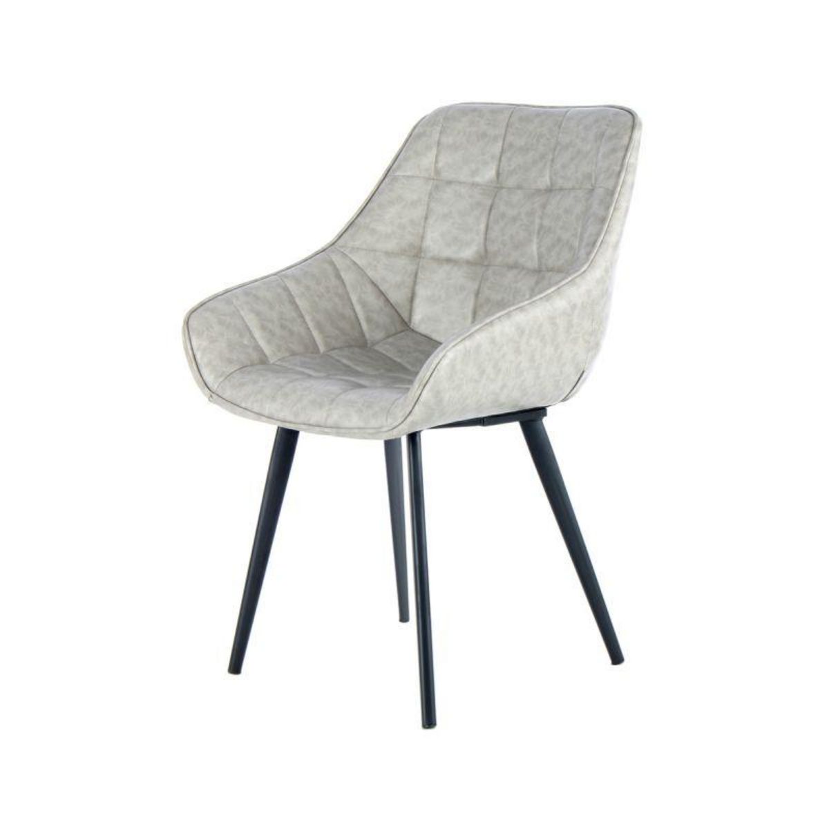 Paris Prix Lot de 2 Chaises Rétro  Demi  88cm Gris & Noir