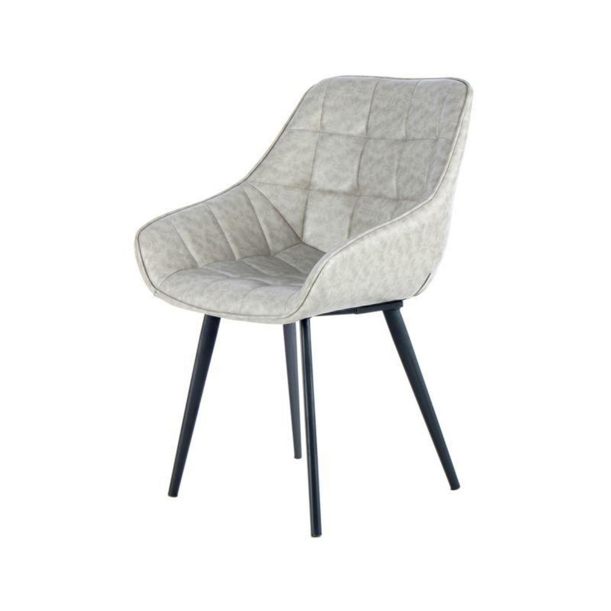 Paris Prix Lot de 2 Chaises Rétro  Demi  88cm Gris & Noir