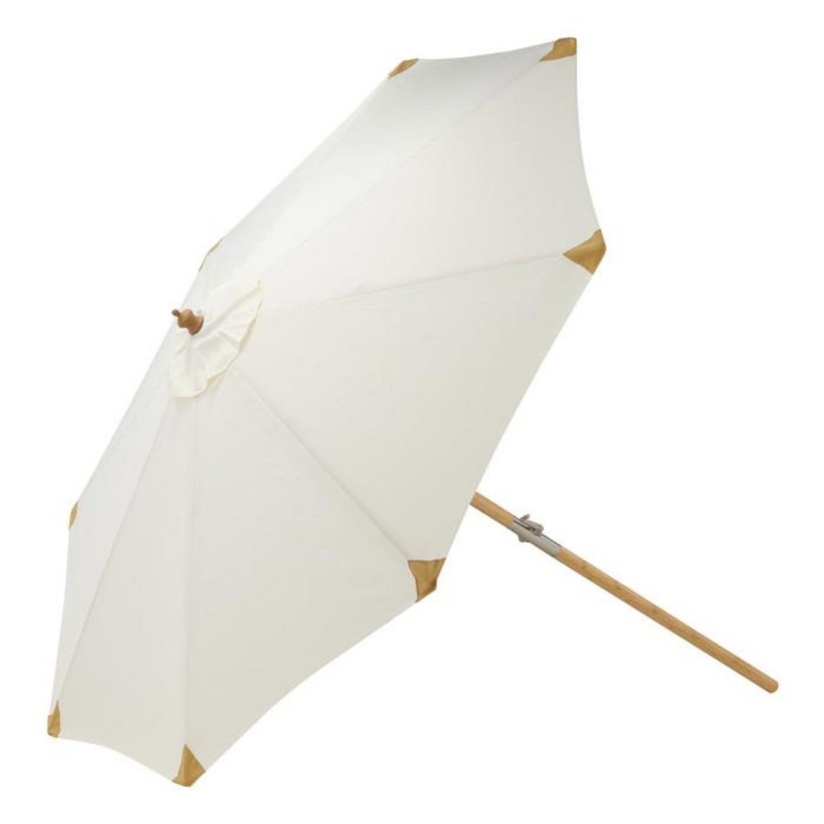 Paris Prix Parasol en Bambou  Cerox  270cm Blanc