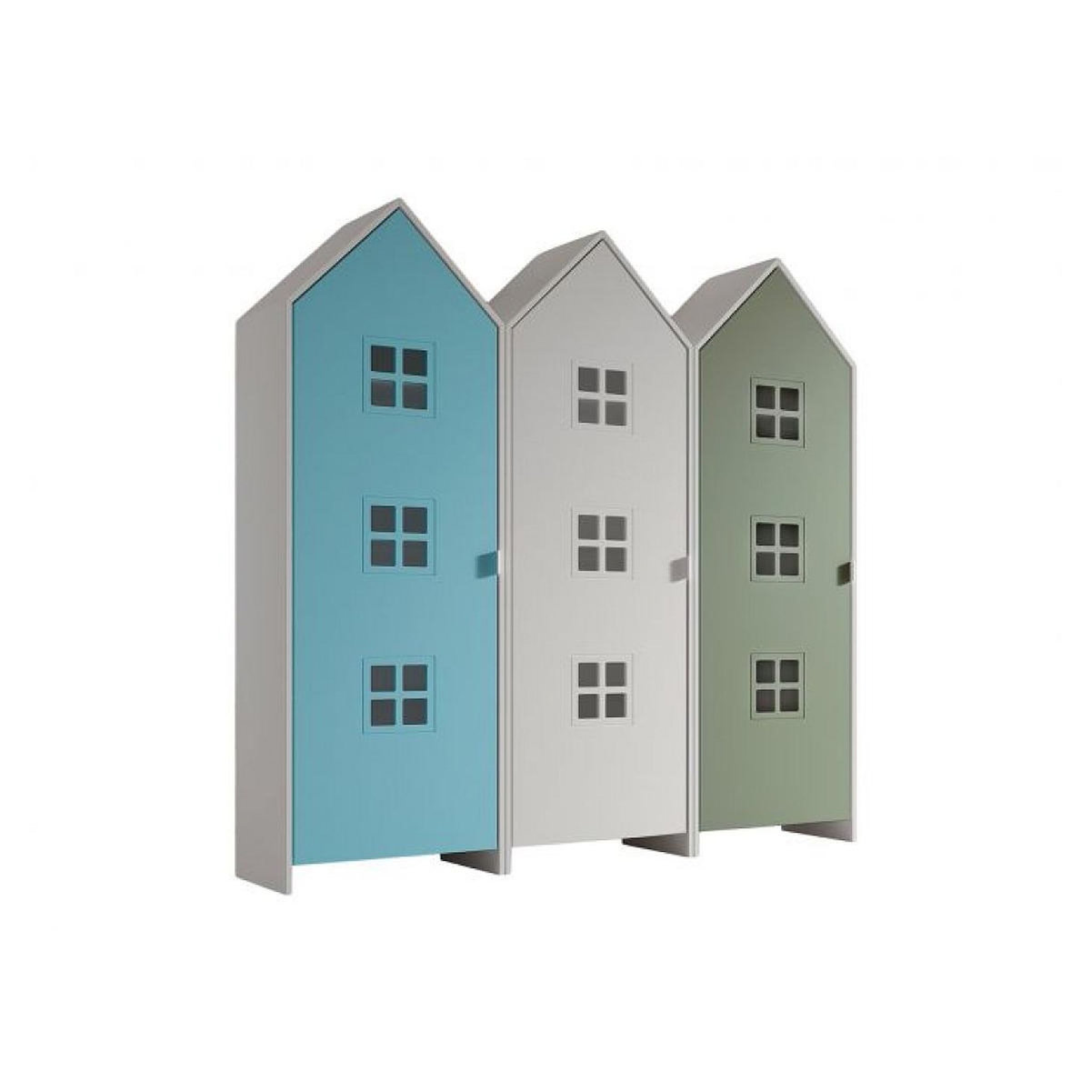 Vipack Combinaison D'armoires 3 Parties Casami Bruges bleu blanc vert