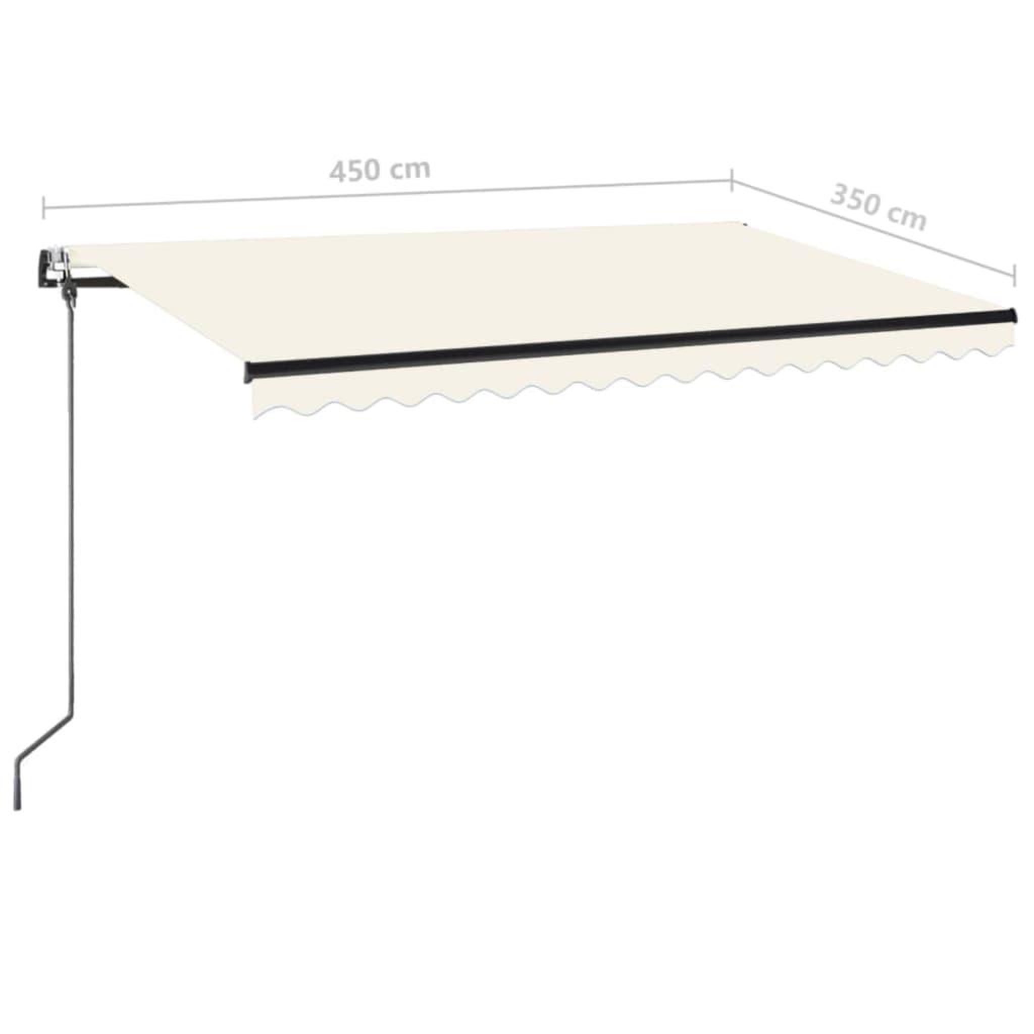 Voir la diapositive 6 : VIDAXL Auvent automatique avec capteur de vent et LED 450x350 cm Creme