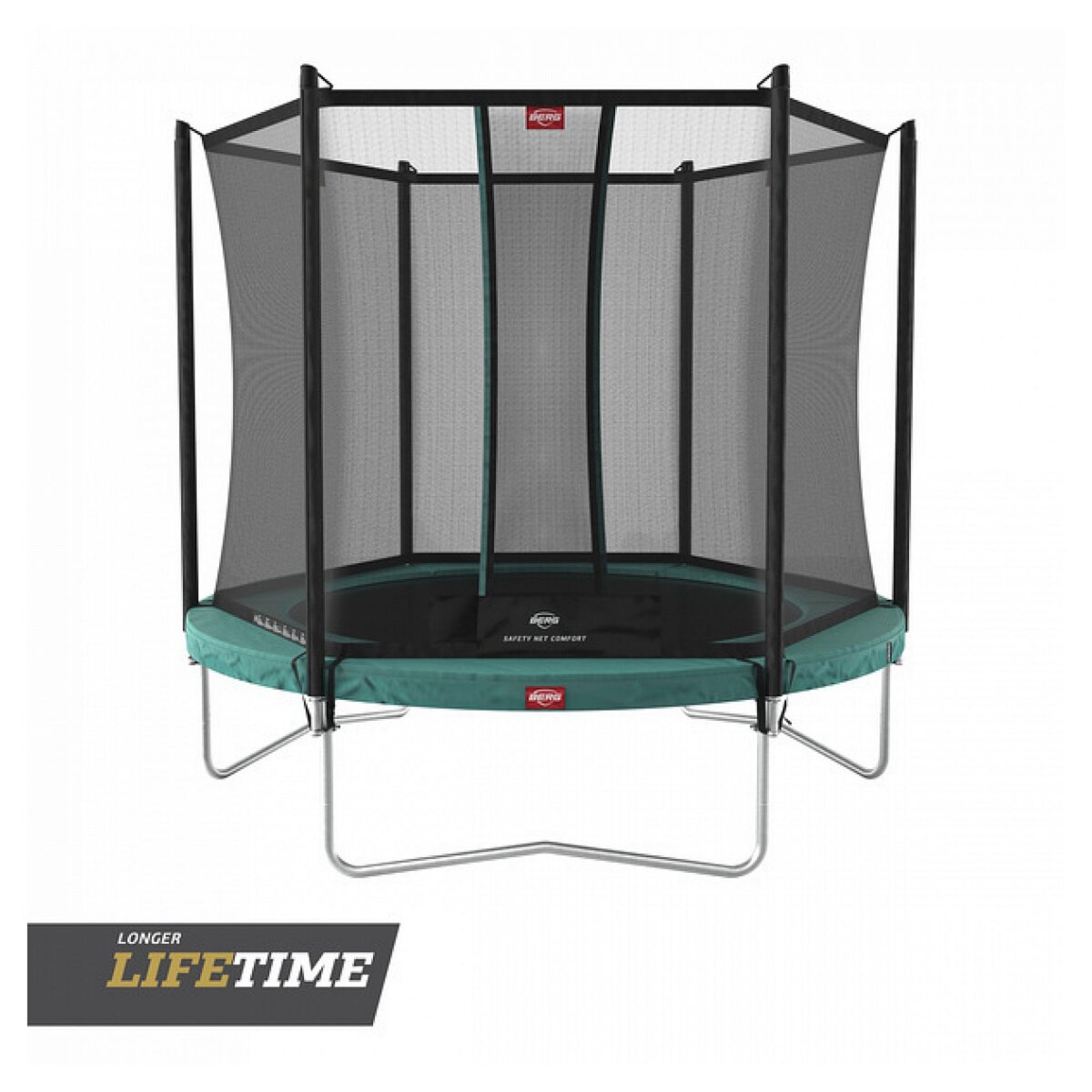 Berg Trampoline Favorit Regular 330 Green + Safety Net Comfort pas cher