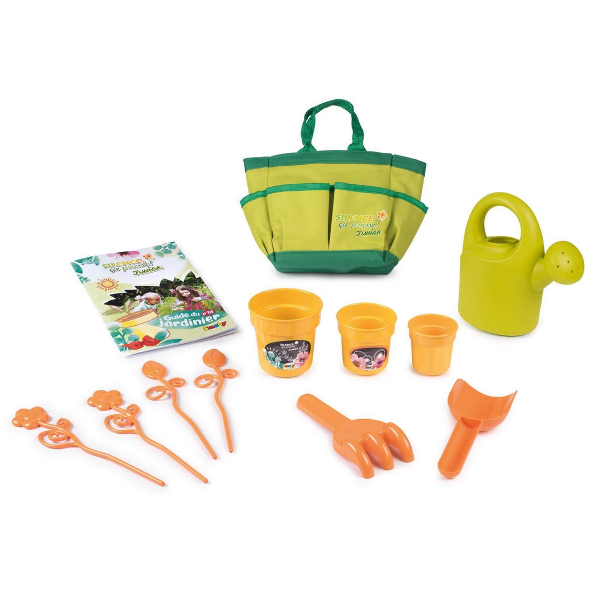 SMOBY Smoby - Silence ca Pousse - Sac de Jardinage en Tissu - Accessoires de Jardin + Livret Explicatif Inclus - Des 5 Ans - 870303