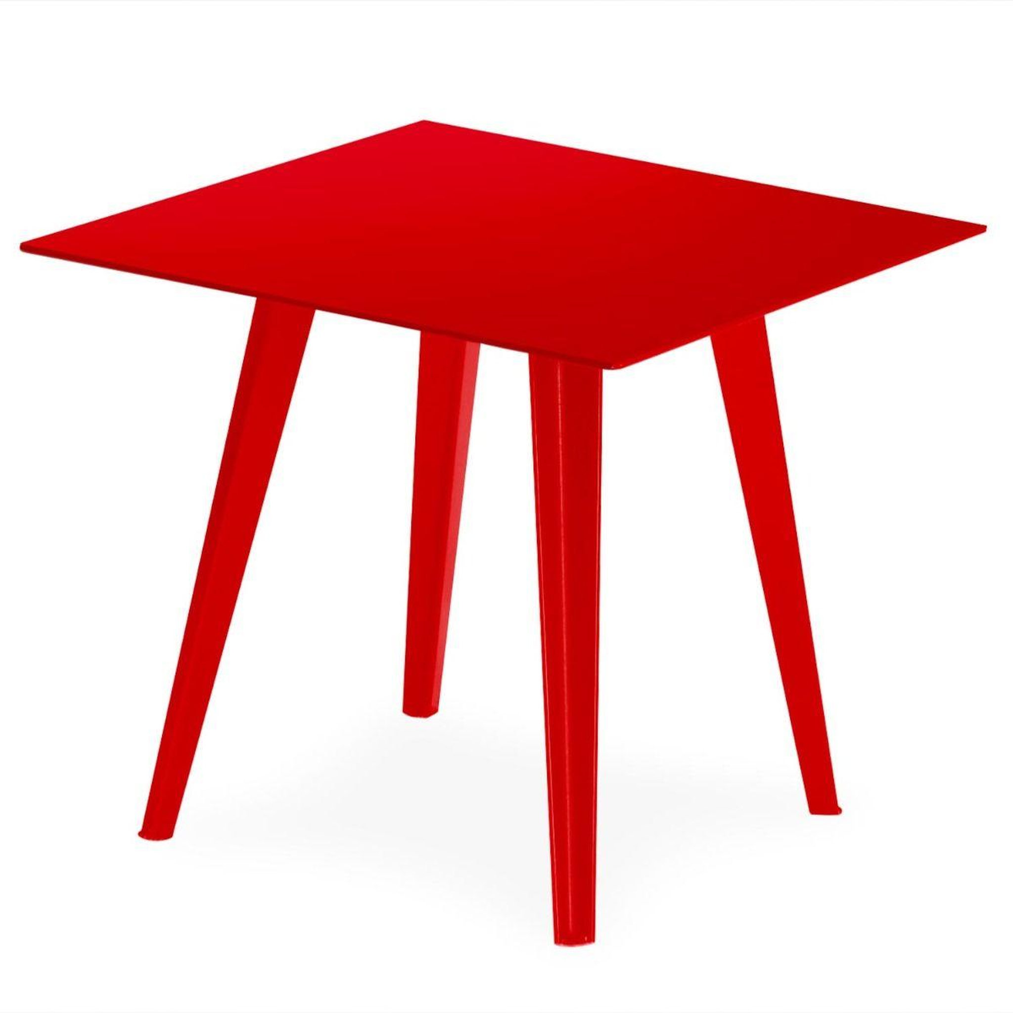 Paris Prix Table d'appoint carrée  bimix  40cm rouge