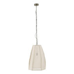 Paris Prix Lampe Suspension en Lin  Poire  173cm Blanc
