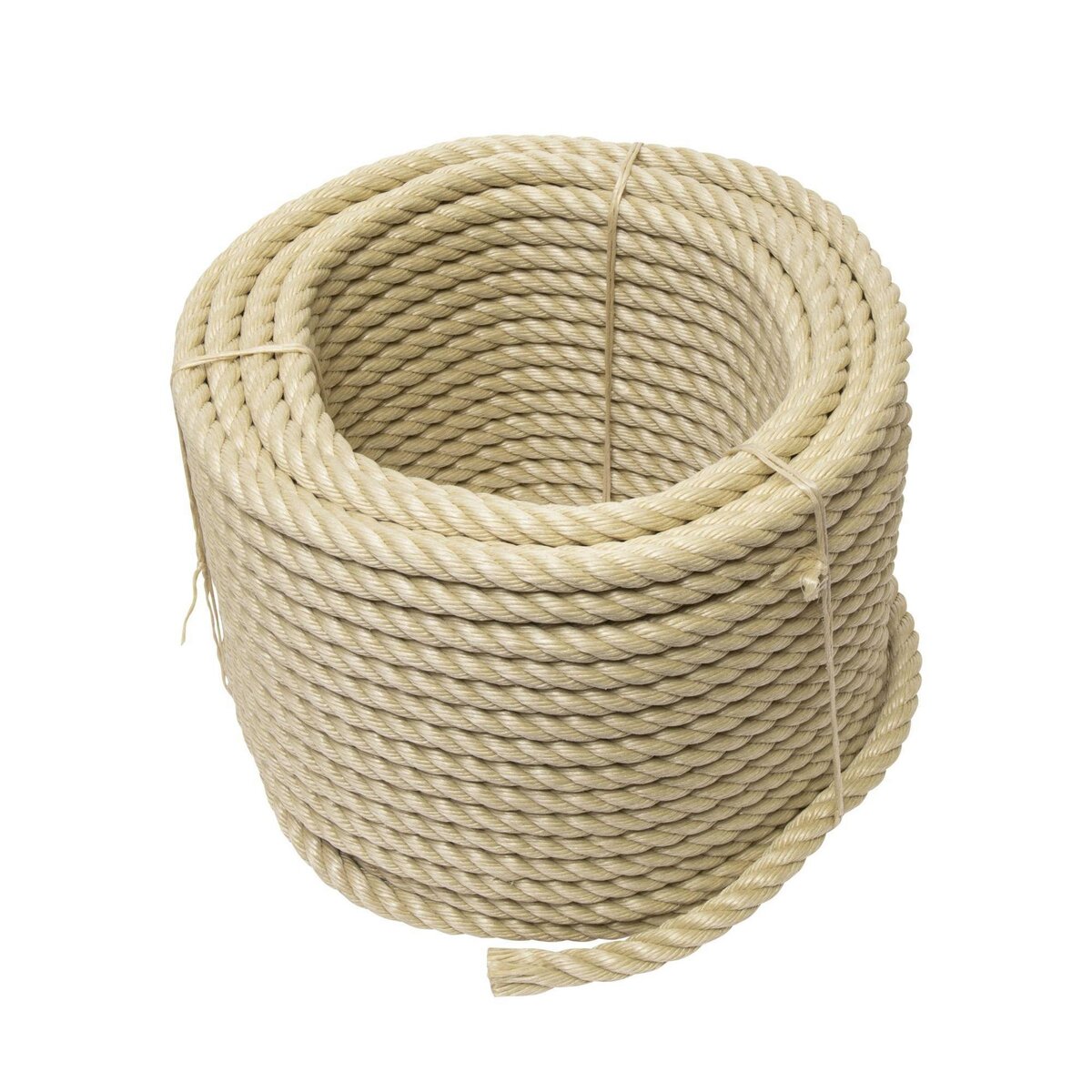 Corderies tournonaises Corde beige polypropylène  50m, Ø18mm