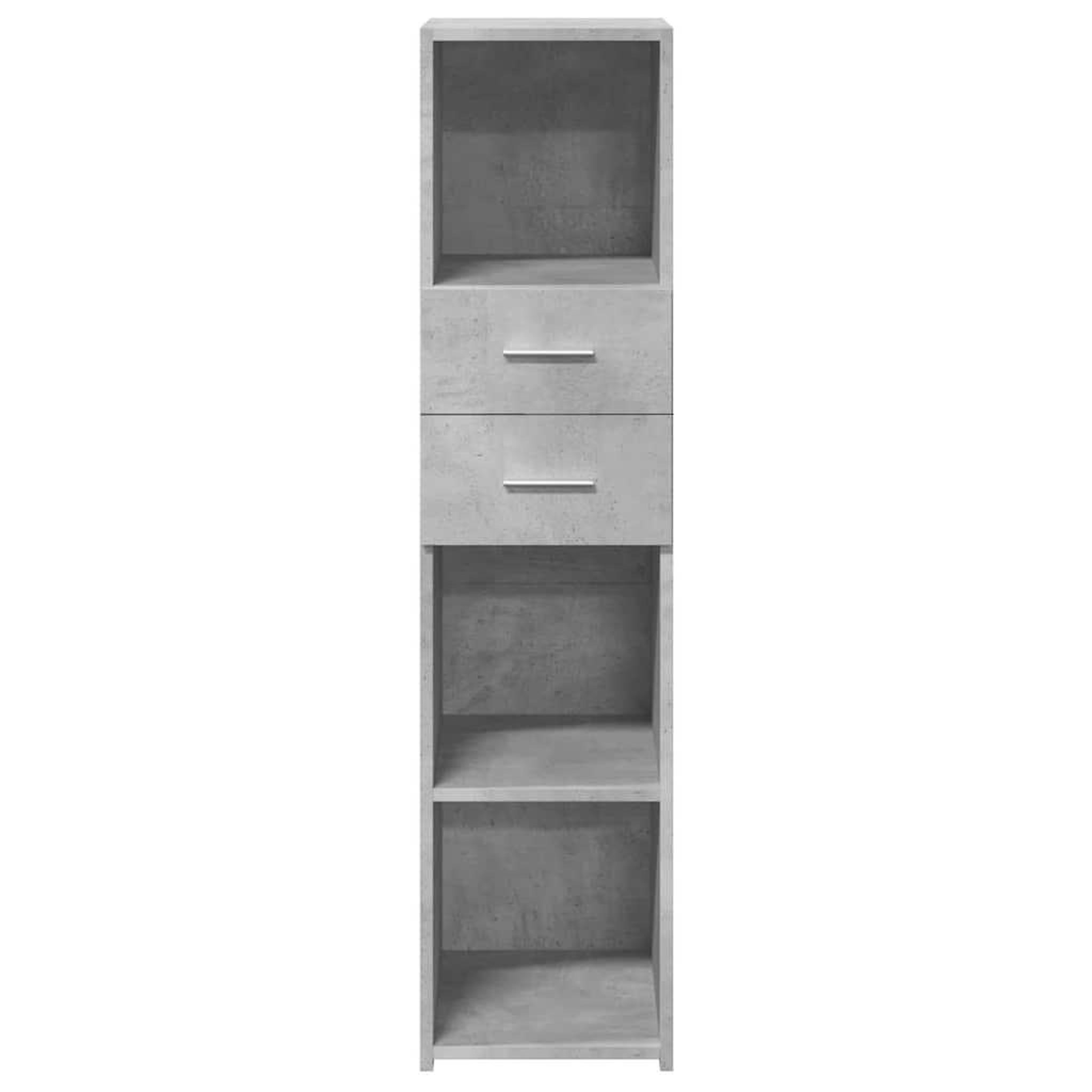 Voir la diapositive 4 : VIDAXL Buffet haut gris beton 30x42,5x124 cm bois d'ingenierie