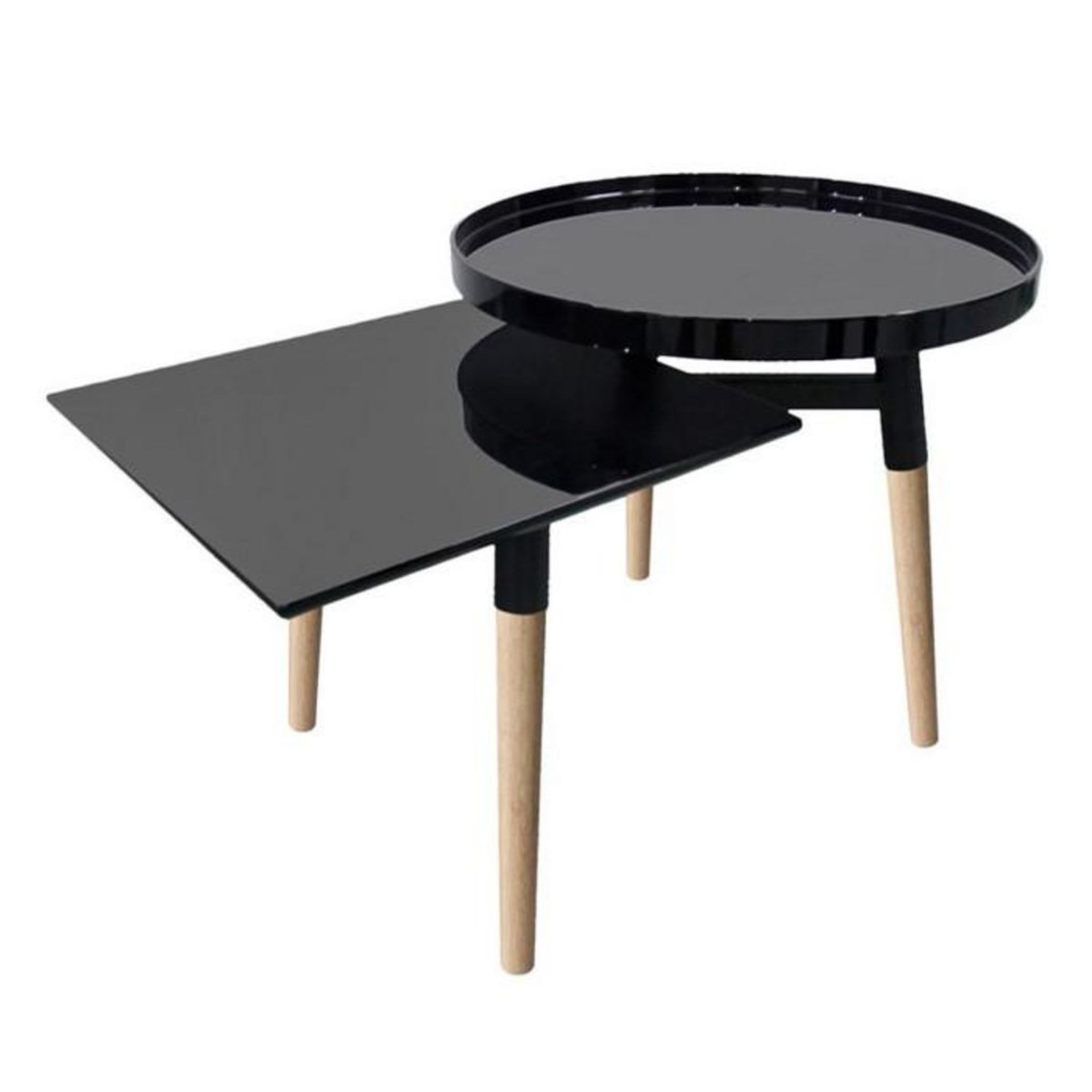 Paris Prix Table d'Appoint Design  Butler  77cm Noir