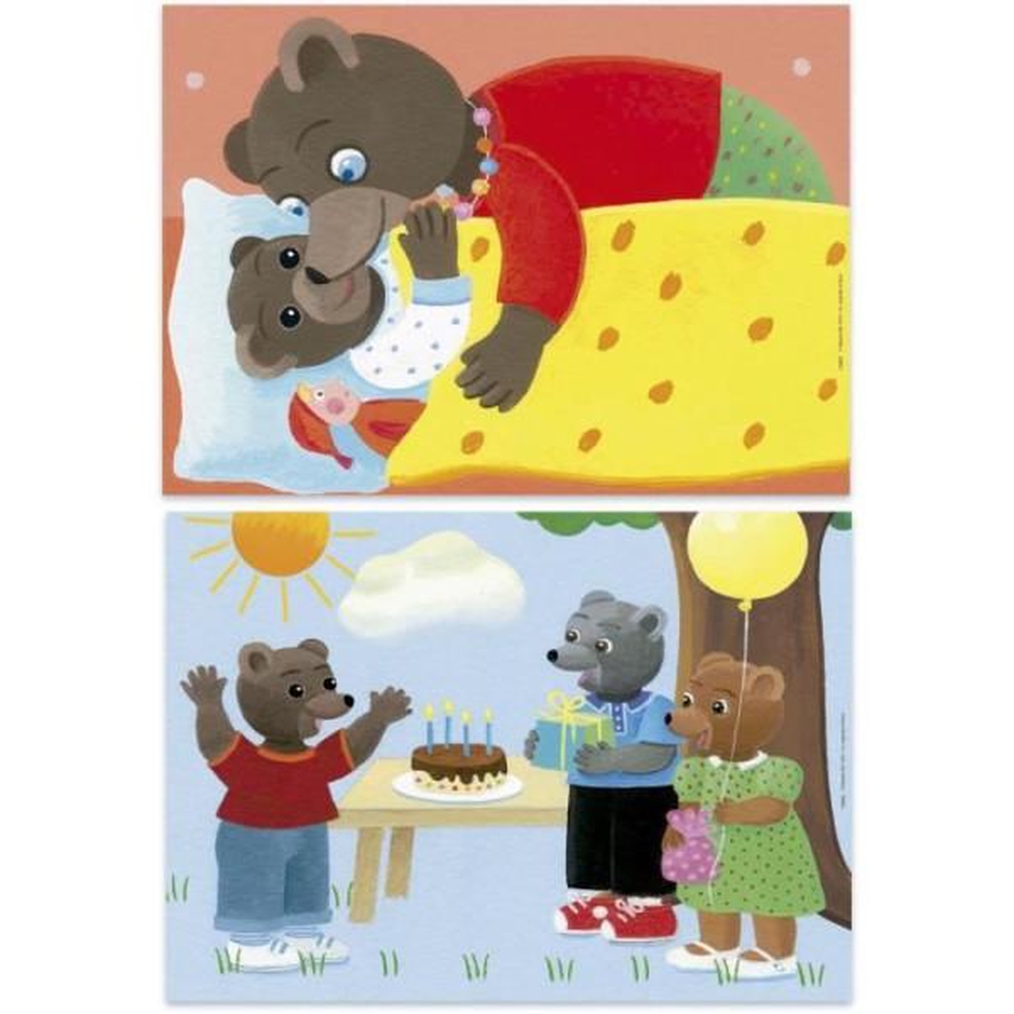 Voir la diapositive 2 : EDUCA Puzzle - EDUCA - Petit Ours Brun : Ensemble de 2 puzzles de 20 pieces pour enfants des 4 ans