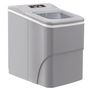 Voir la diapositive 1 : HOMCOM Machine à glaçon 130 W - capacité réservoir eau 2 L - capacité réservoir glace 0,7 Kg - cuillère et panier inclus - PP gris