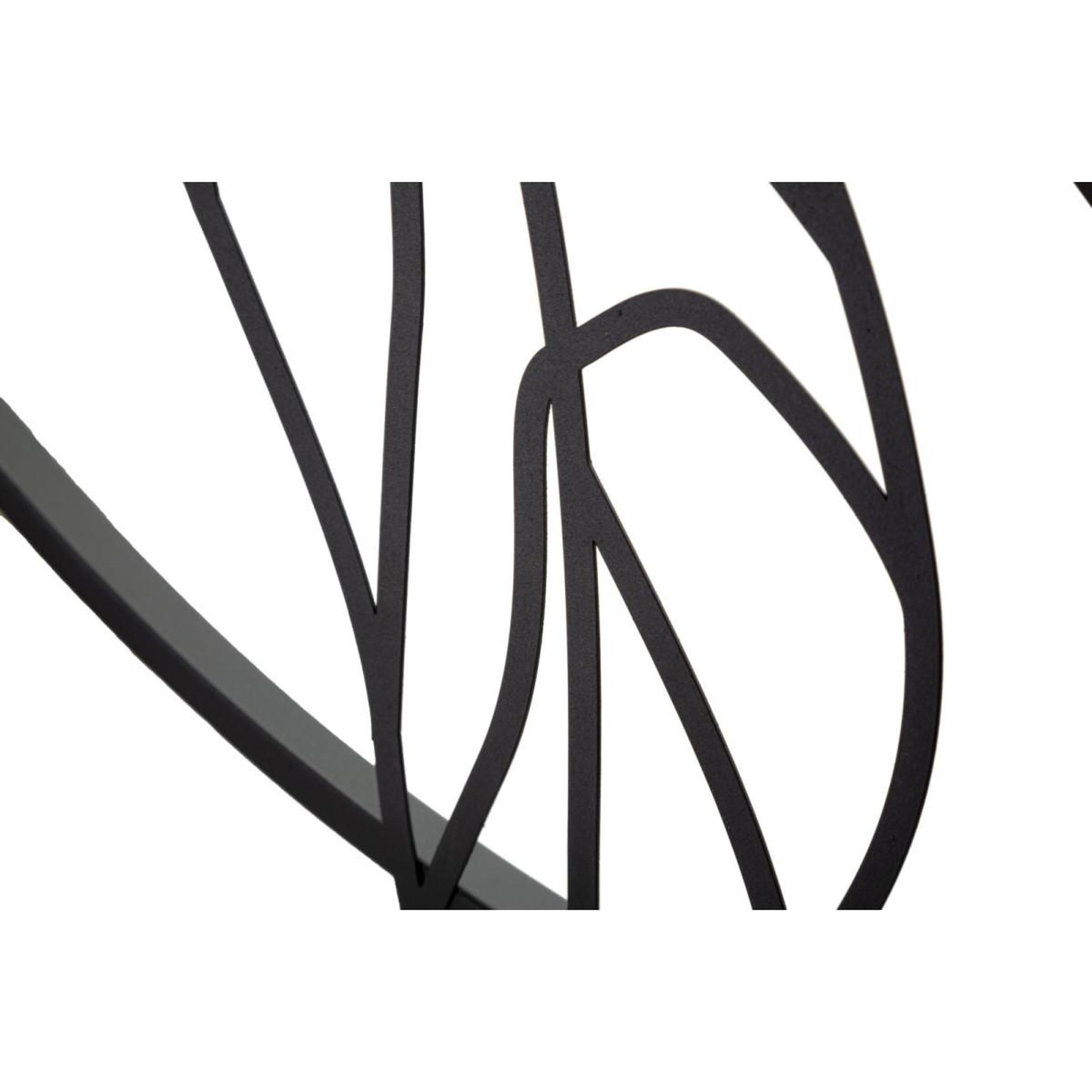 Voir la diapositive 4 : Paris Prix Décoration murale encadrée en métal  simply flotis  69cm noir