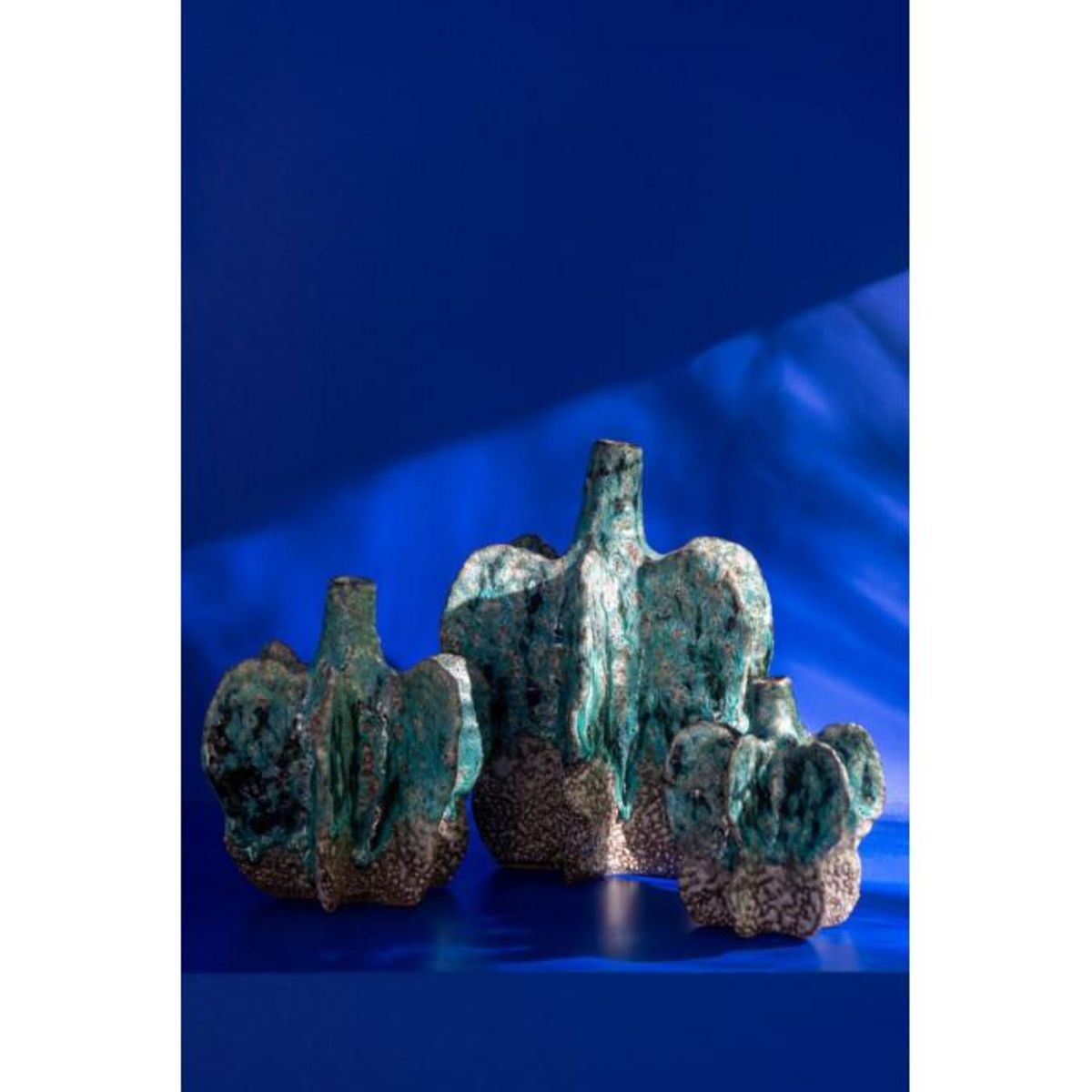 Paris Prix Vase Déco en Céramique  Naga  15cm Bleu Azur