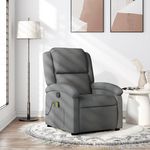 VIDAXL Fauteuil de massage inclinable Gris fonce Tissu