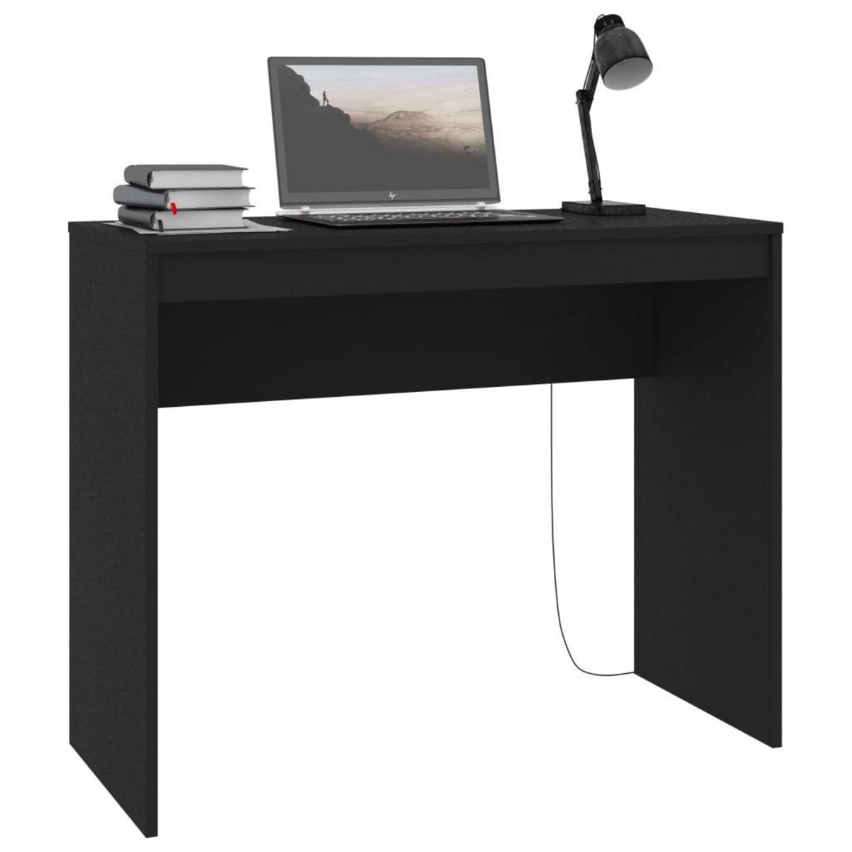 VIDAXL Bureau Noir 90x40x72 cm Bois d'ingenierie