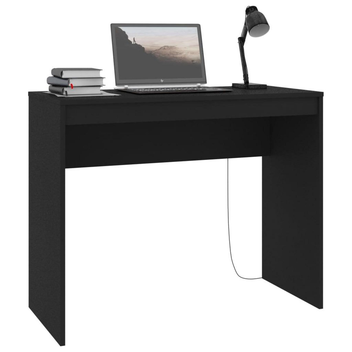 VIDAXL Bureau Noir 90x40x72 cm Bois d'ingenierie