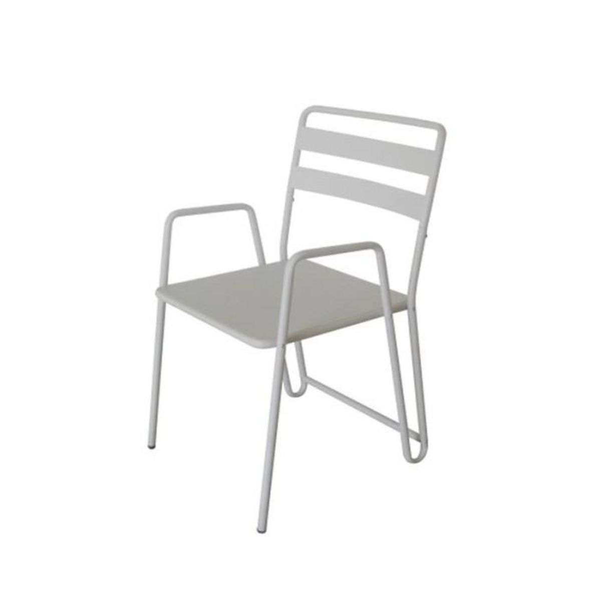 Paris Prix Lot de 2 Chaises en Métal  Tacano  90cm Blanc