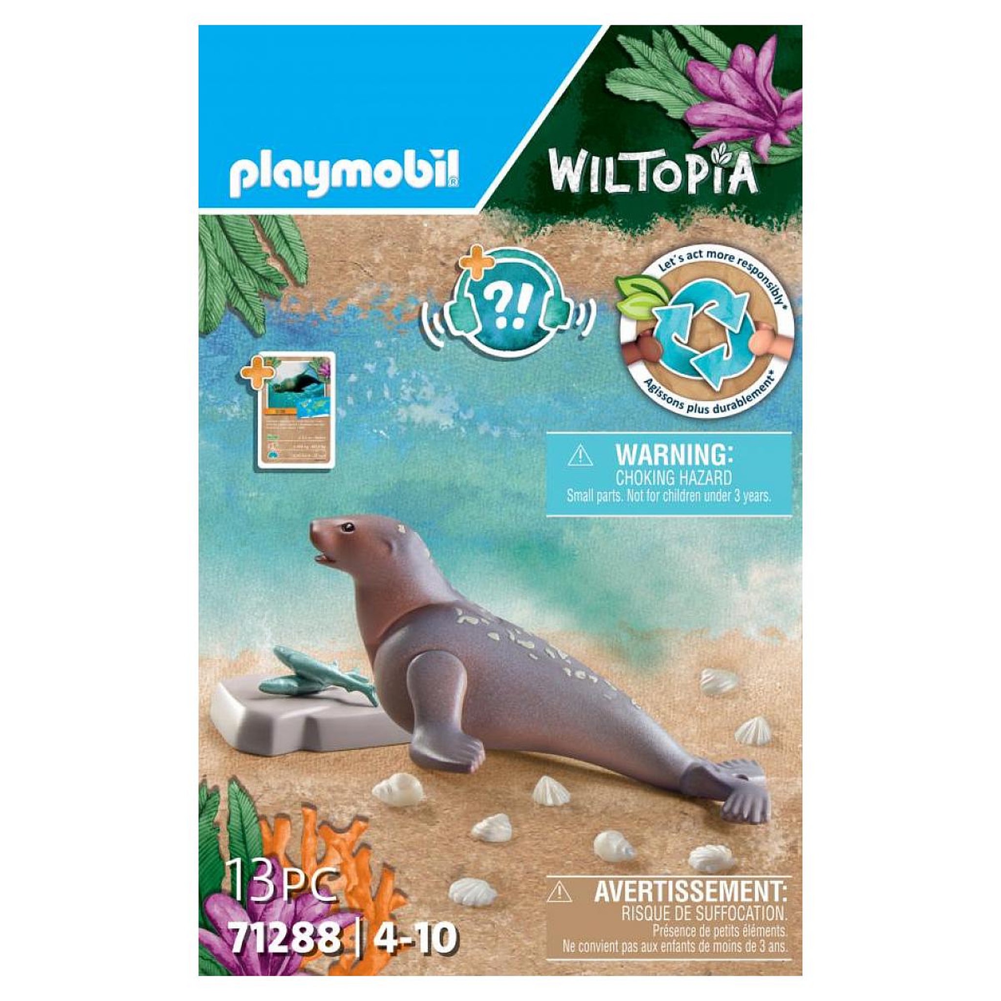Voir la diapositive 3 : PLAYMOBIL 71288 - Pochette animaux - Lion de mer