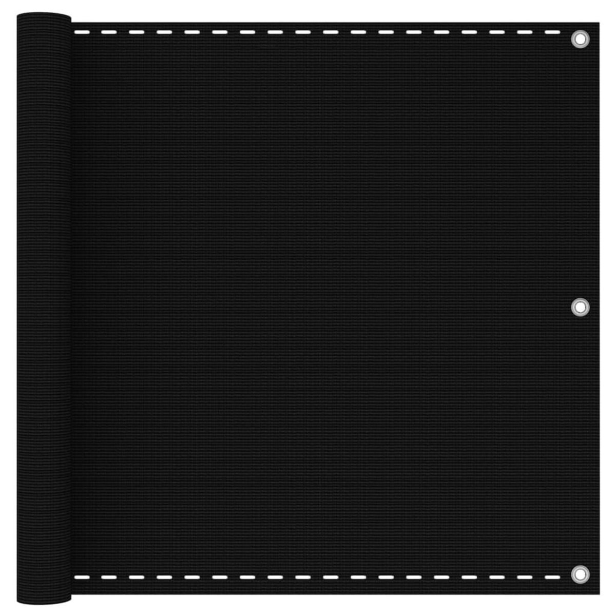 VIDAXL Ecran de balcon Noir 90x400 cm PEHD