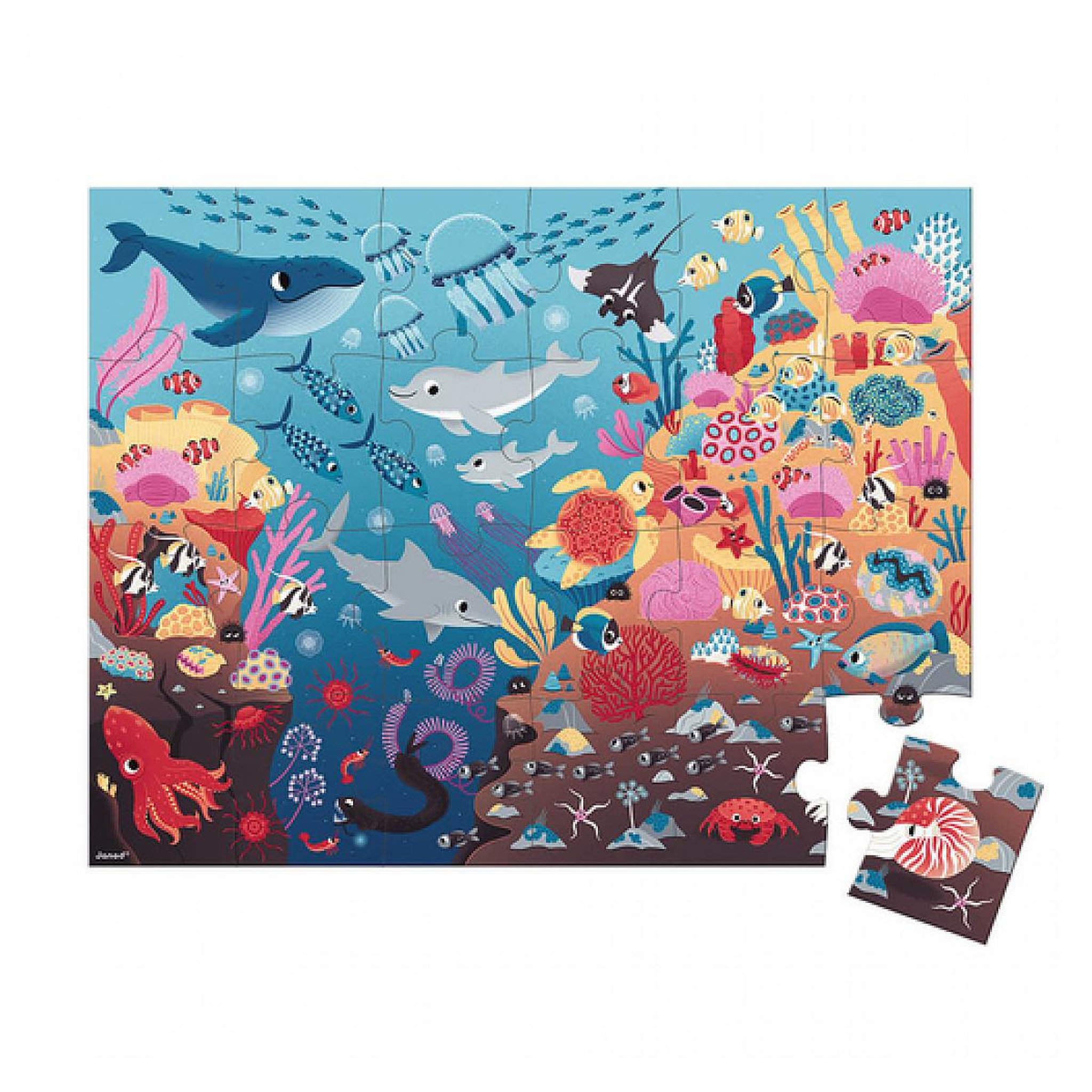 Voir la diapositive 3 : JANOD puzzle magique ocean avec lampe