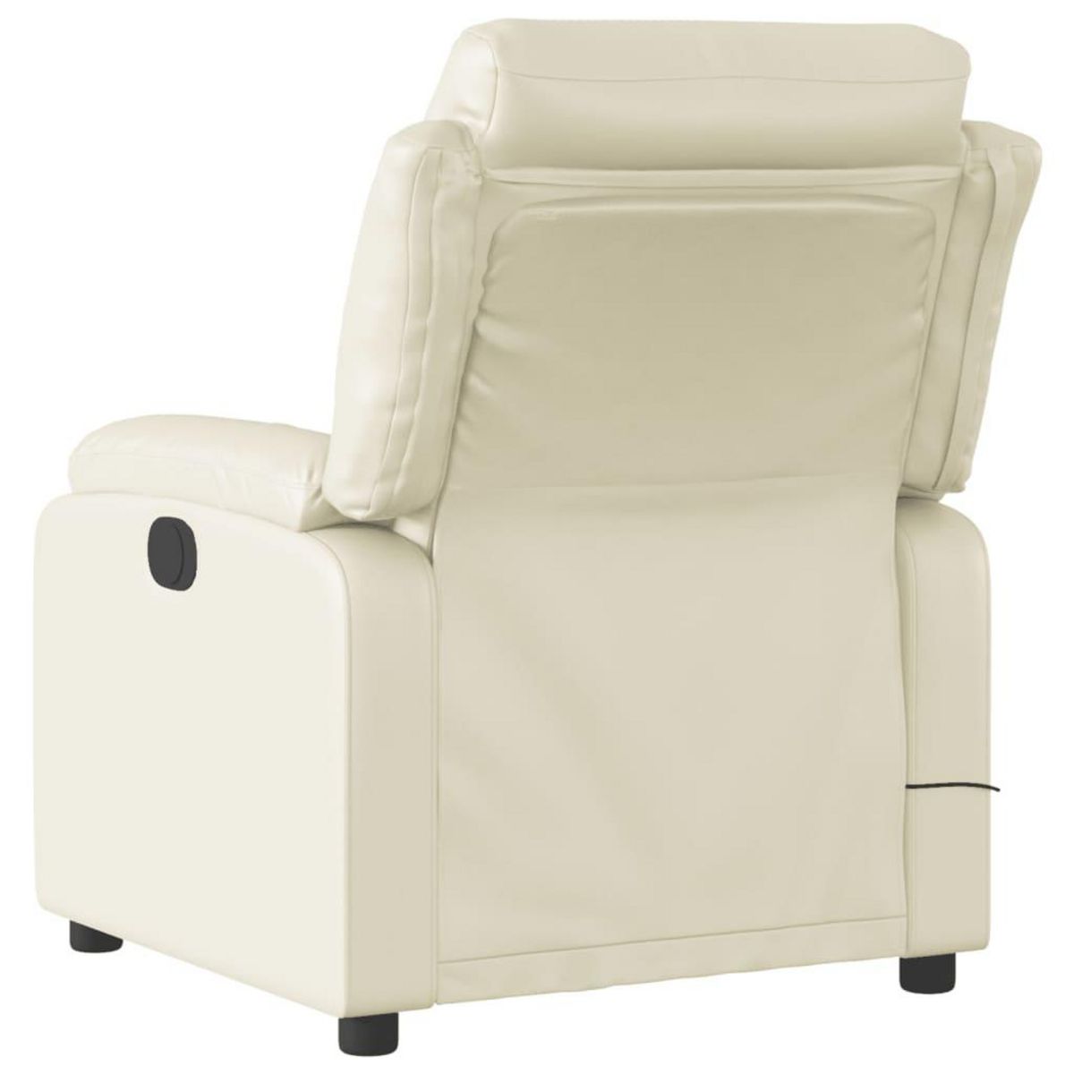 VIDAXL Fauteuil de massage inclinable electrique creme similicuir