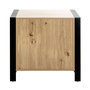 Voir la diapositive 4 : Paris Prix Table de Chevet 2 Tiroirs  Vicky  60cm Naturel & Noir