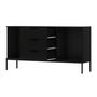 Voir la diapositive 6 : BEST MOBILIER Savanna - buffet bas - effet bois et noir - 150 cm