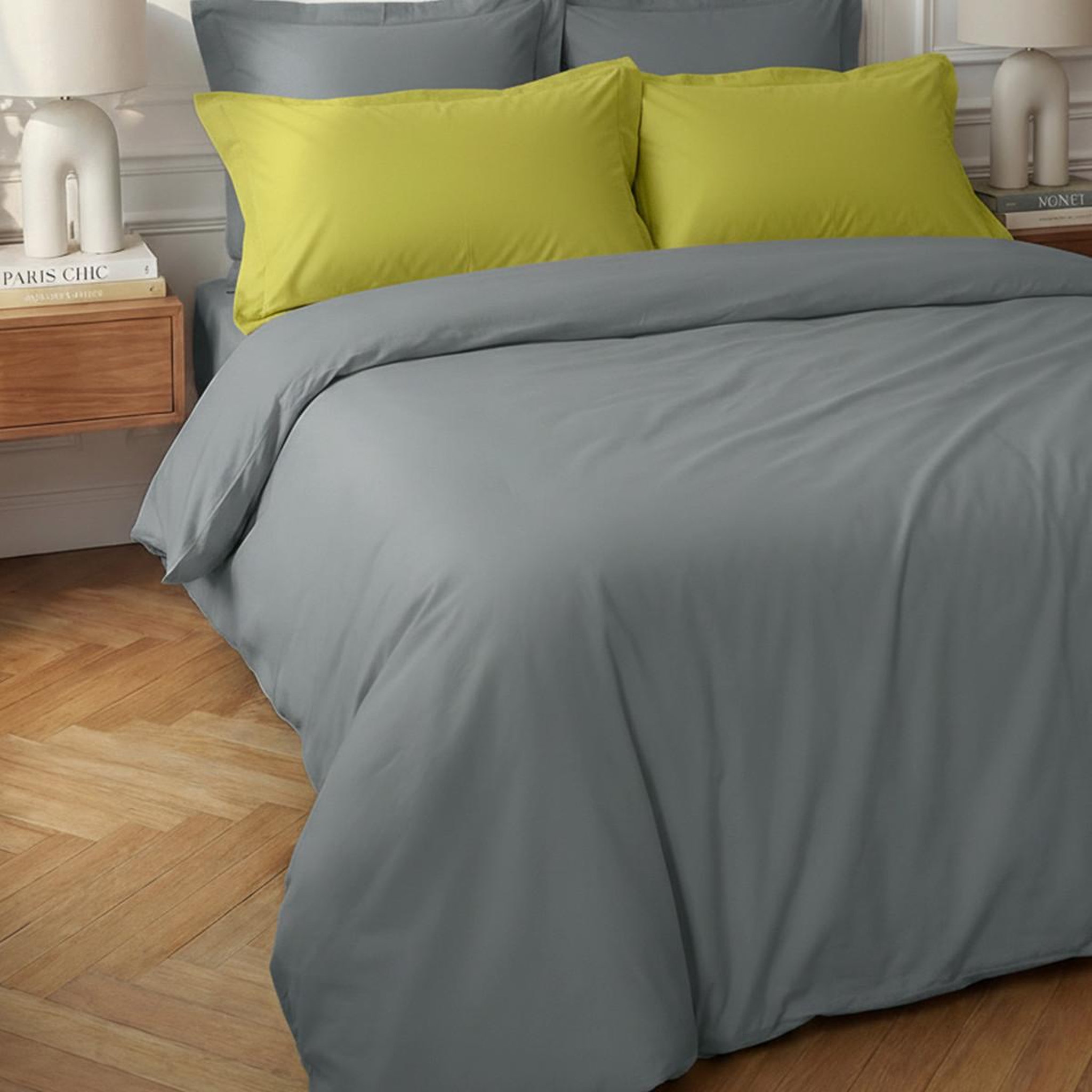 Voir la diapositive 4 : Sensei Maison Housse de couette en percale coton SOFT PERCALE
