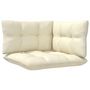 Voir la diapositive 6 : VIDAXL Salon de jardin 3 pcs avec coussins crème bois de pin massif