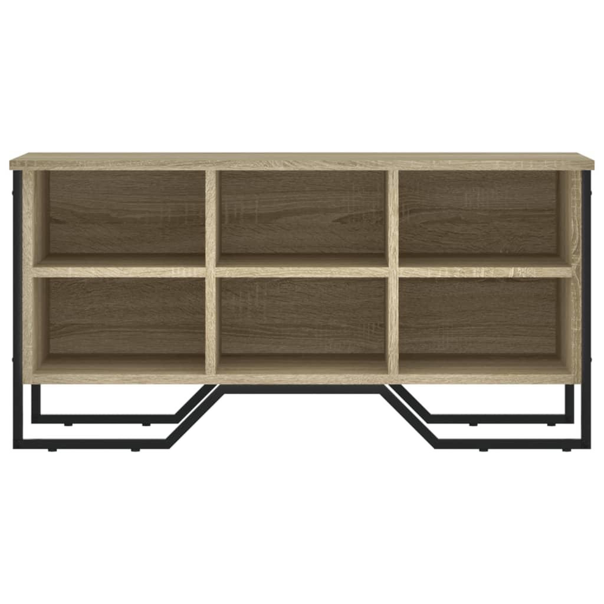 Voir la diapositive 4 : VIDAXL Armoire a chaussures chene sonoma 90x38x45,5 cm