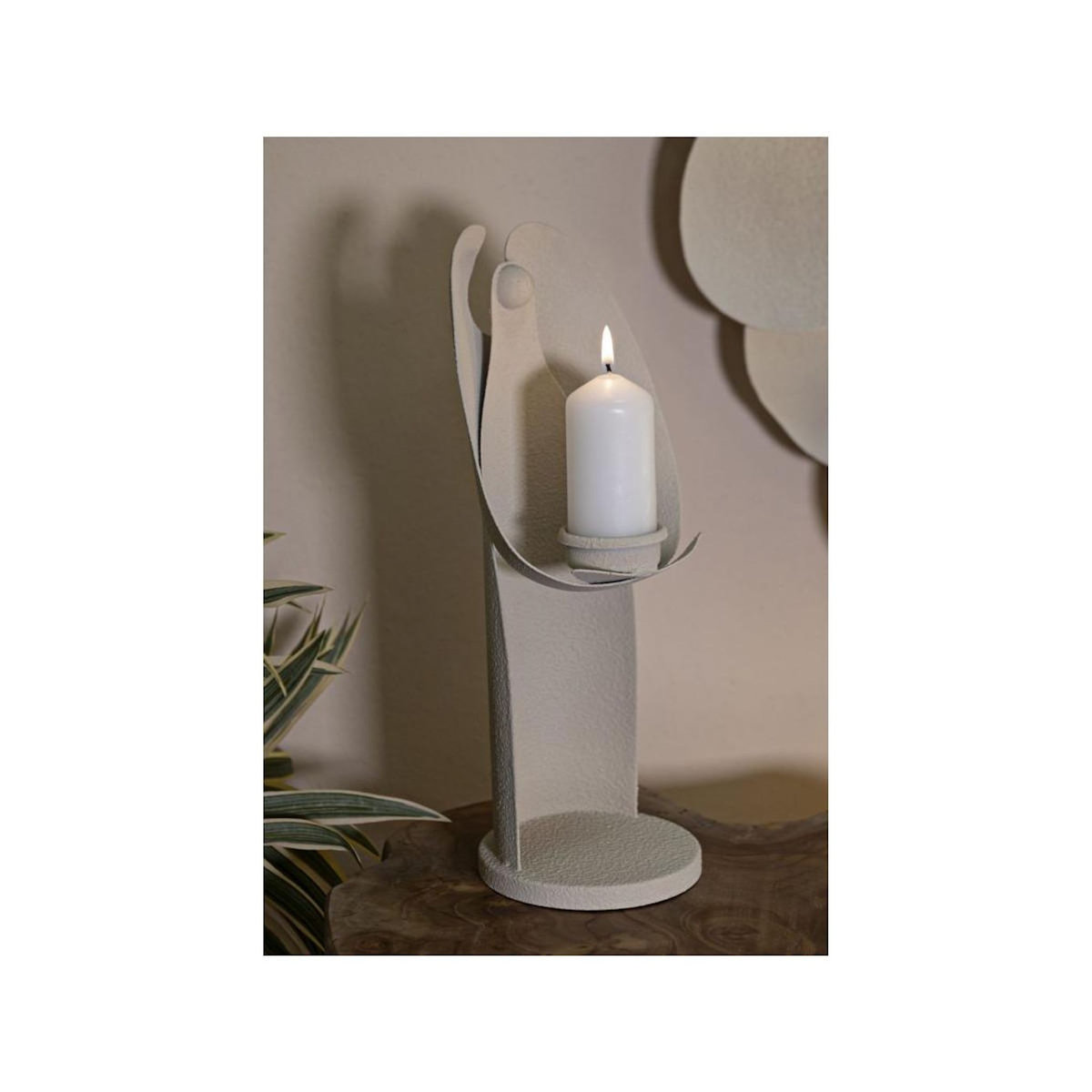 Paris Prix Bougeoir en Métal  Angel  30cm Crème