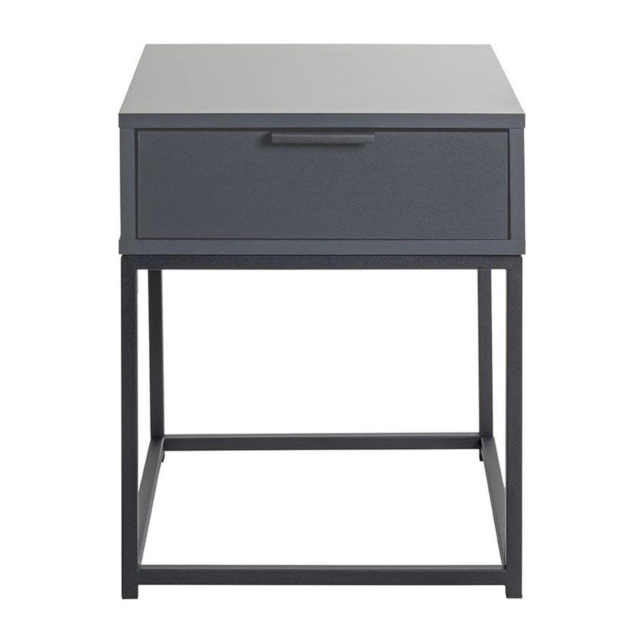 Voir la diapositive 2 : Paris Prix Table de chevet 1 tiroir  maluma  50cm anthracite & noir