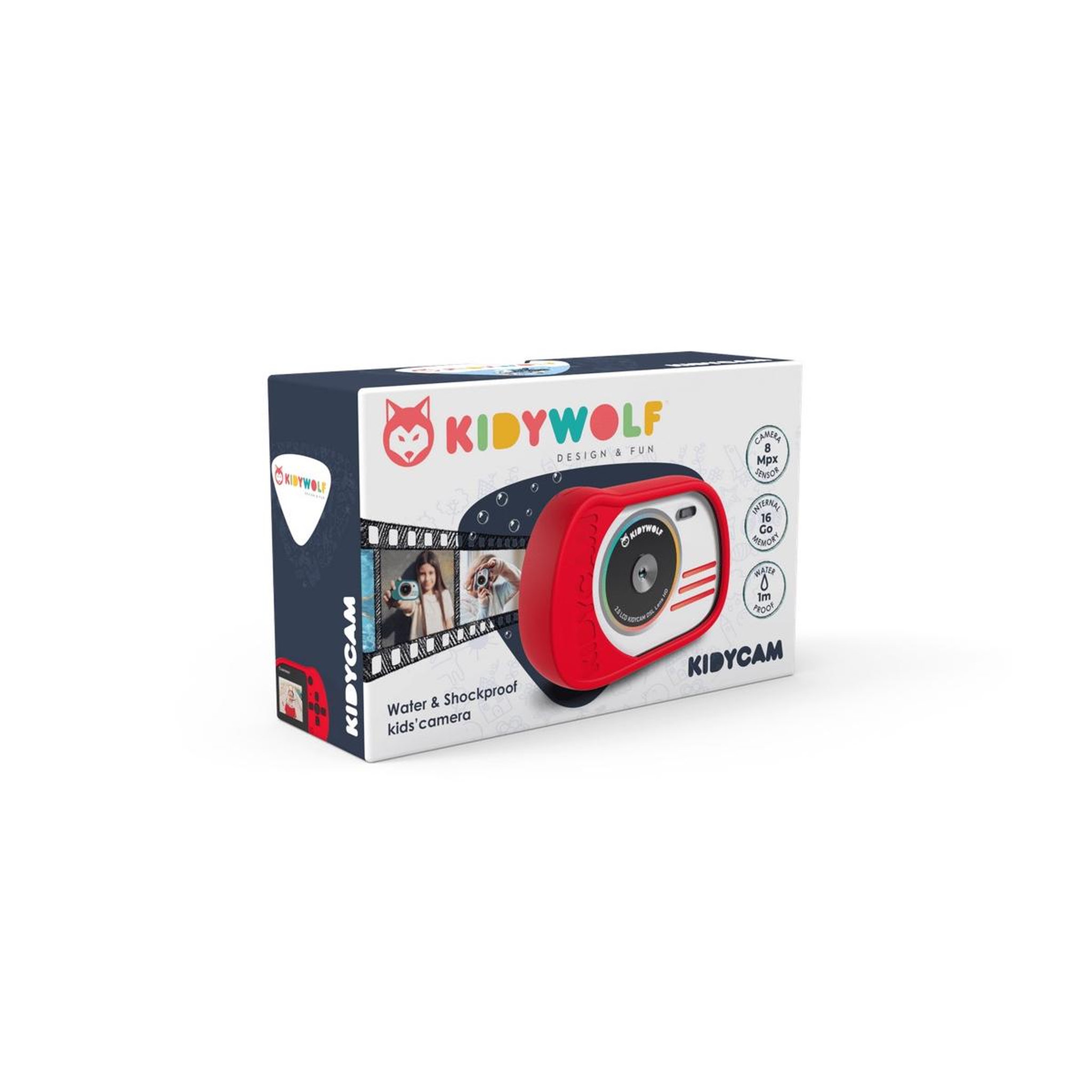 Voir la diapositive 3 : KIDYWOLF Kidycam Appareil photo pour enfant - Red