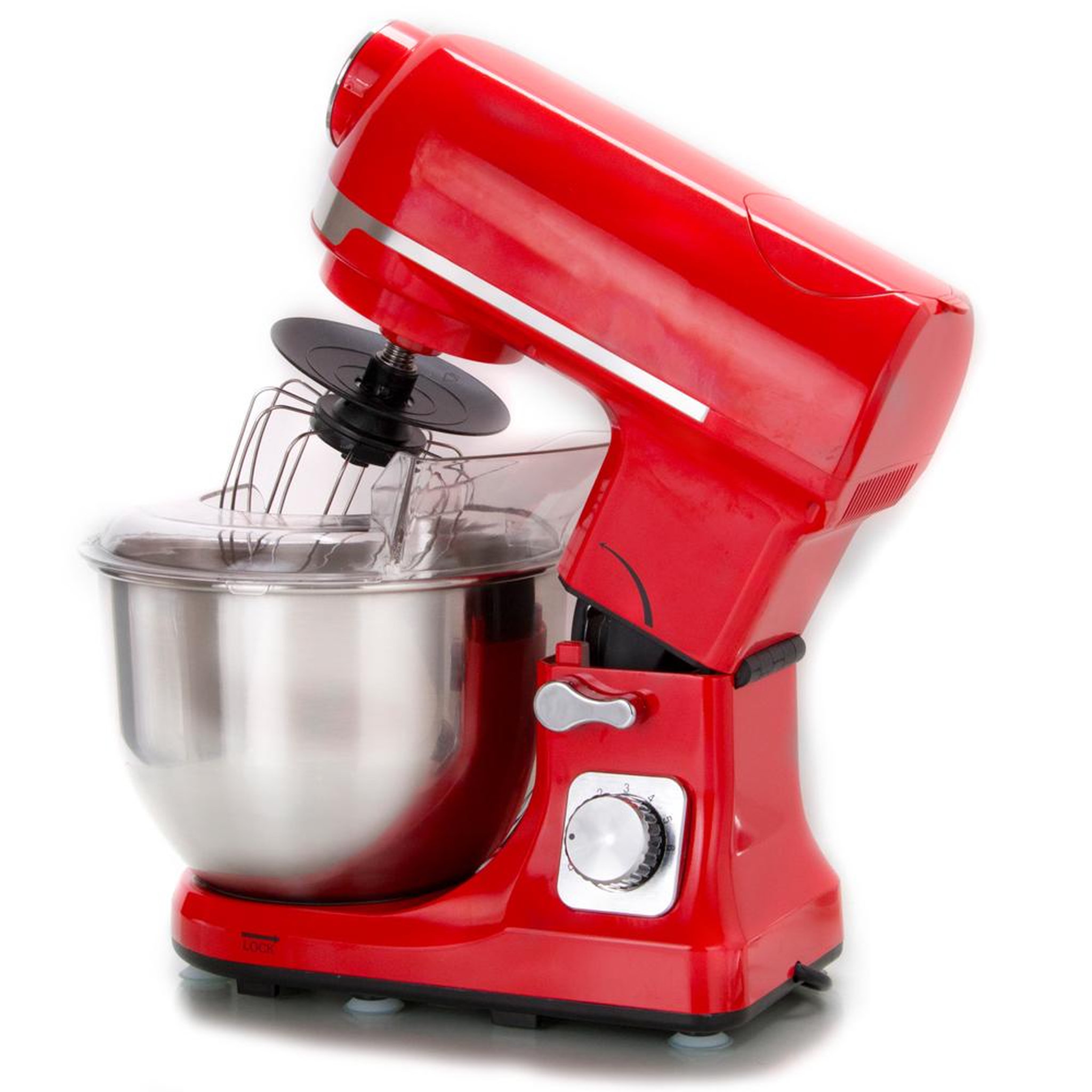Voir la diapositive 3 : Robby Robot multifonctions 5l 1000w rouge avec hachoir et blender 1,5l en verre - robimix rouge