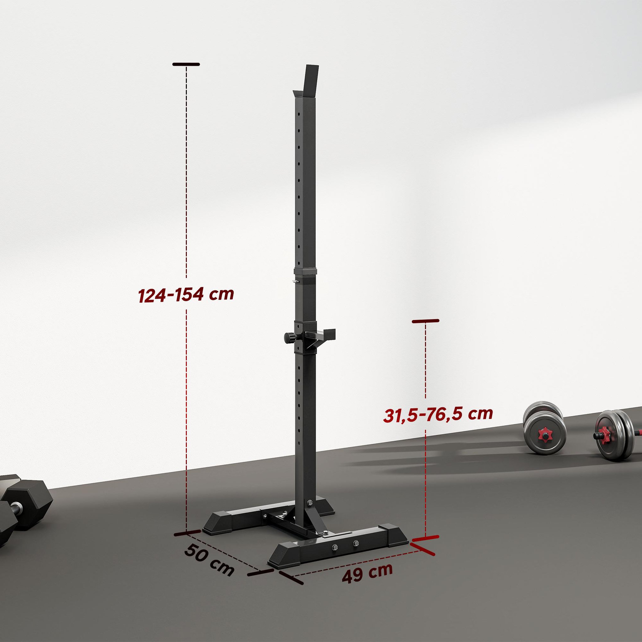 Voir la diapositive 3 : HOMCOM Support de musculation repose haltères charge max. 150 kg noir