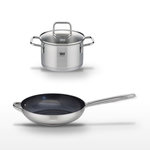 ELO Lot Poêle 32 cm Elo Profi Therm Platinum & Faitout 14 cm Elo