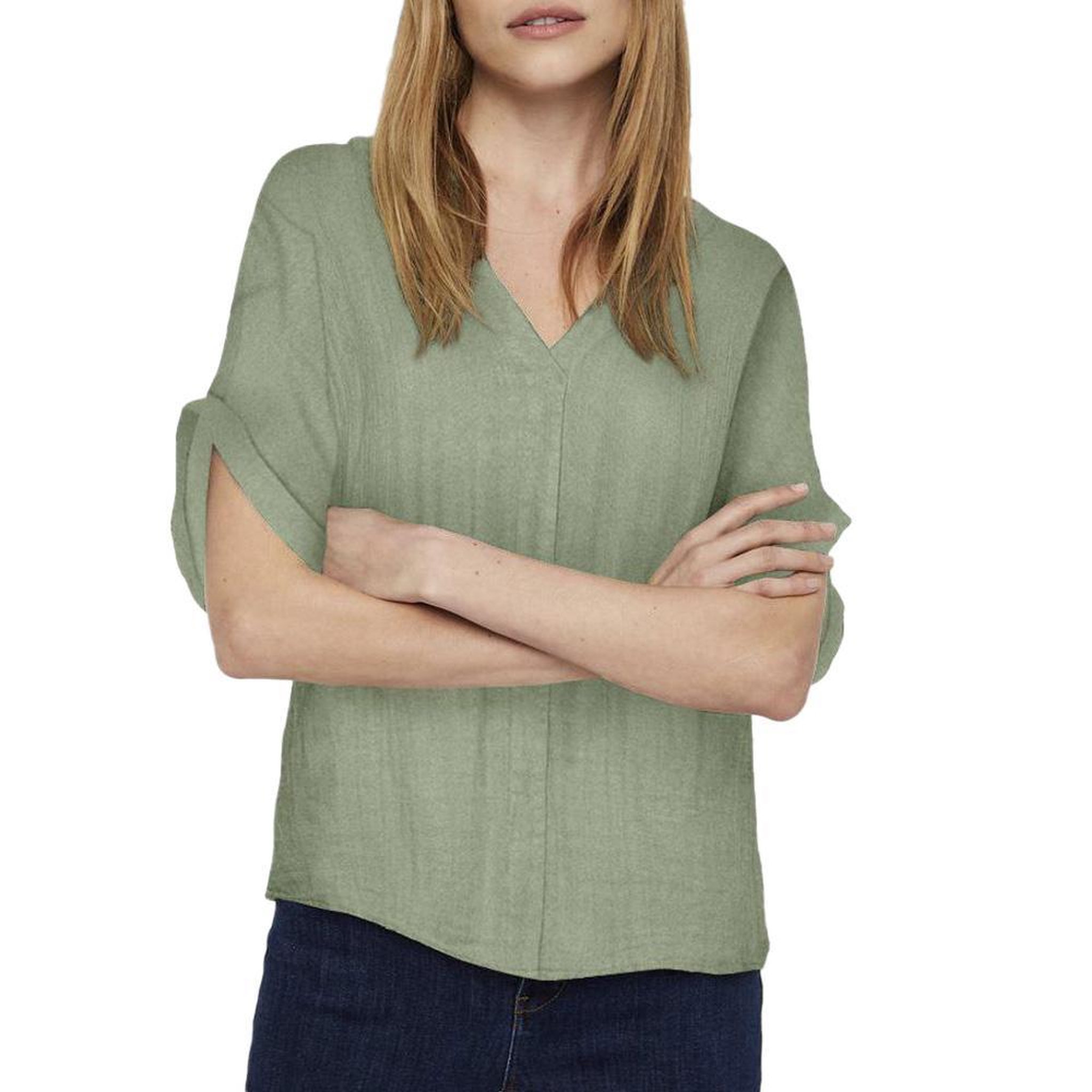 Vero Moda T-Shirt Vert Femme Vero Moda Mathilda. Coloris disponibles : Vert