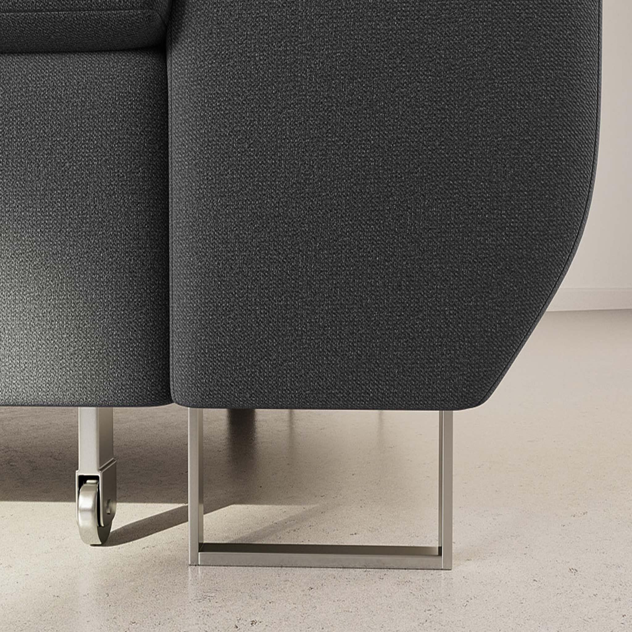 Voir la diapositive 4 : BEST MOBILIER Pablo - canapé d'angle gauche - 6 places - convertible avec coffre et têtières réglables - en velours
