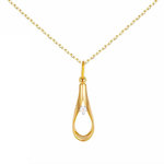 L'ATELIER D'AZUR Collier - Pendentif Or Jaune Forme Goutte Serti d'un Zirconium