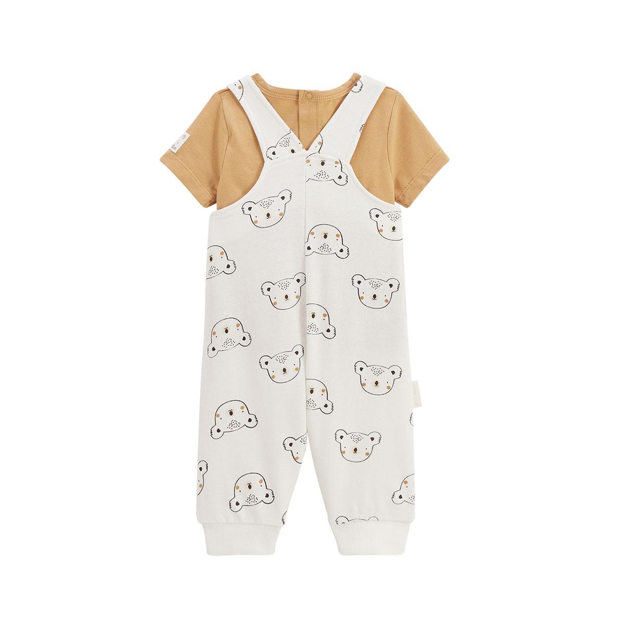 Voir la diapositive 2 : Petit Béguin Ensemble salopette bébé et t-shirt mini rêve