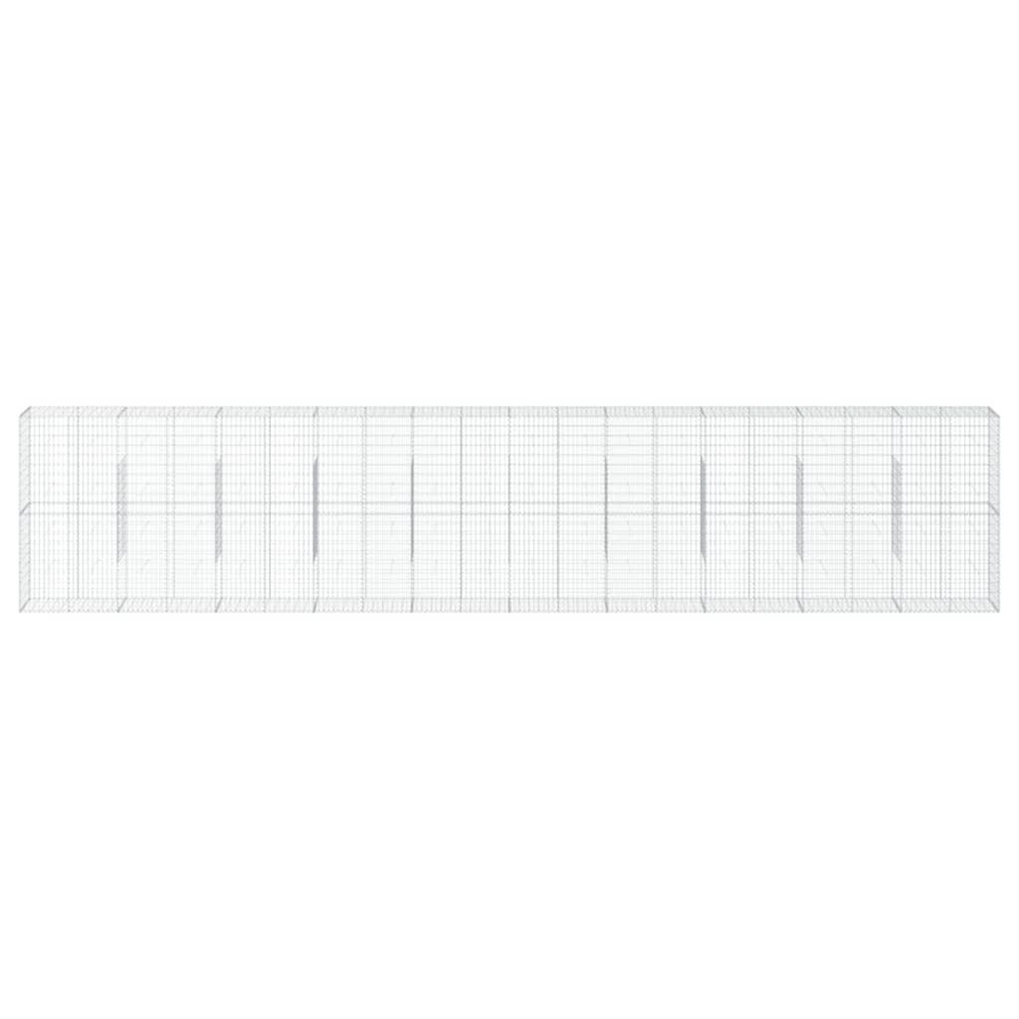 Voir la diapositive 3 : VIDAXL Panier gabion avec couvercle 1000x50x200 cm fer galvanise
