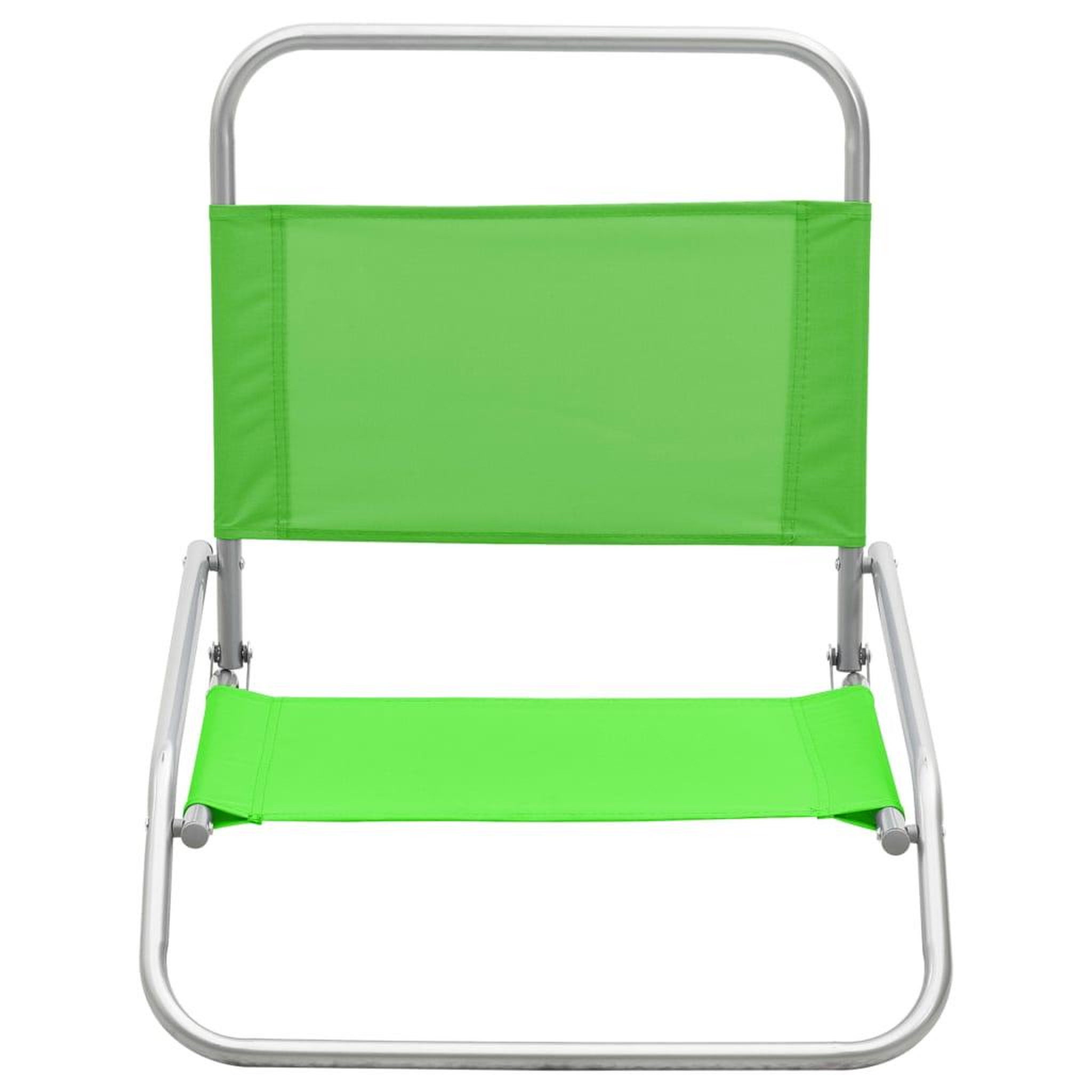 Voir la diapositive 3 : VIDAXL Chaises de plage pliables lot de 2 Vert Tissu