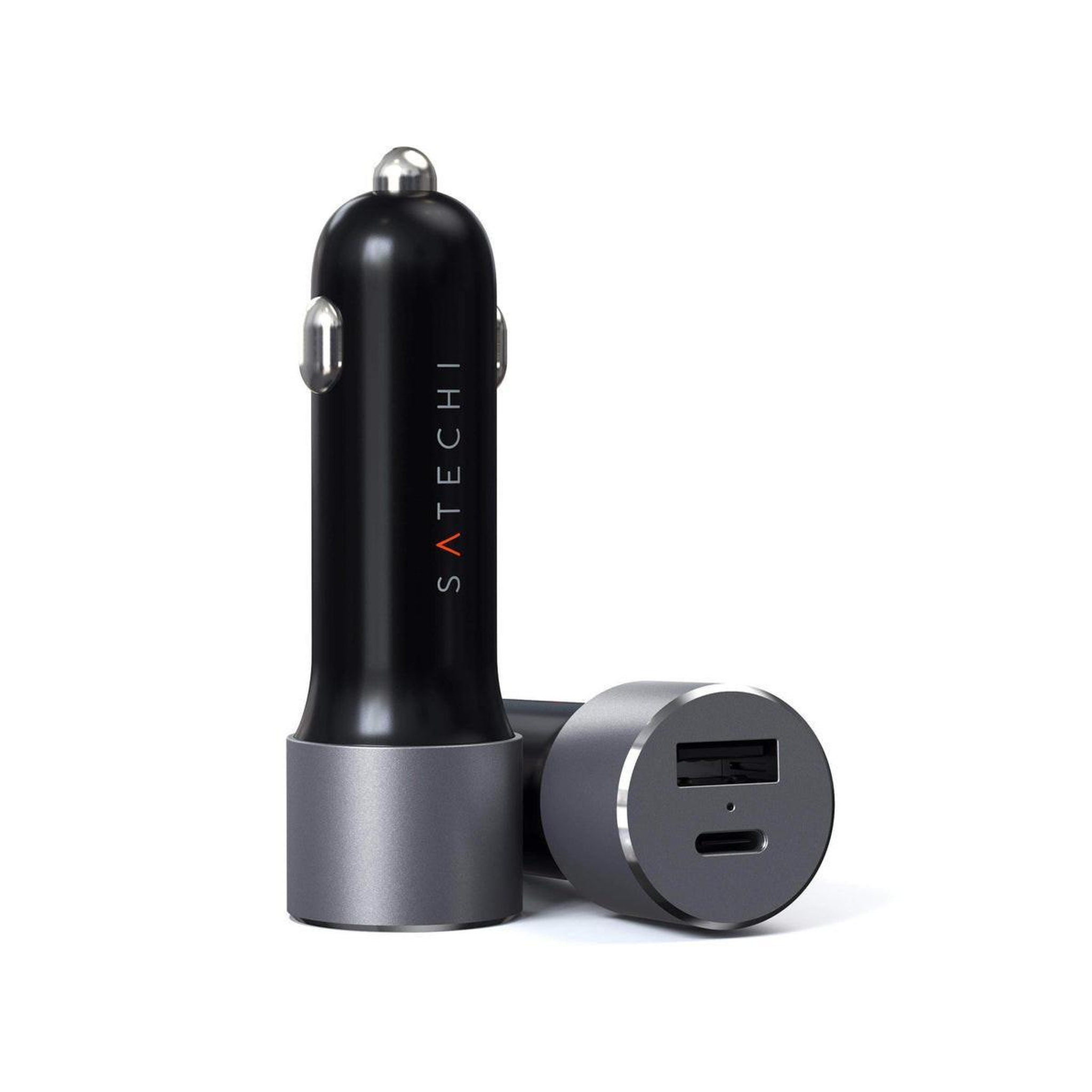 Voir la diapositive 2 : SATECHI Chargeur allume cigare Satechi USB C 72 W Gris sidéral