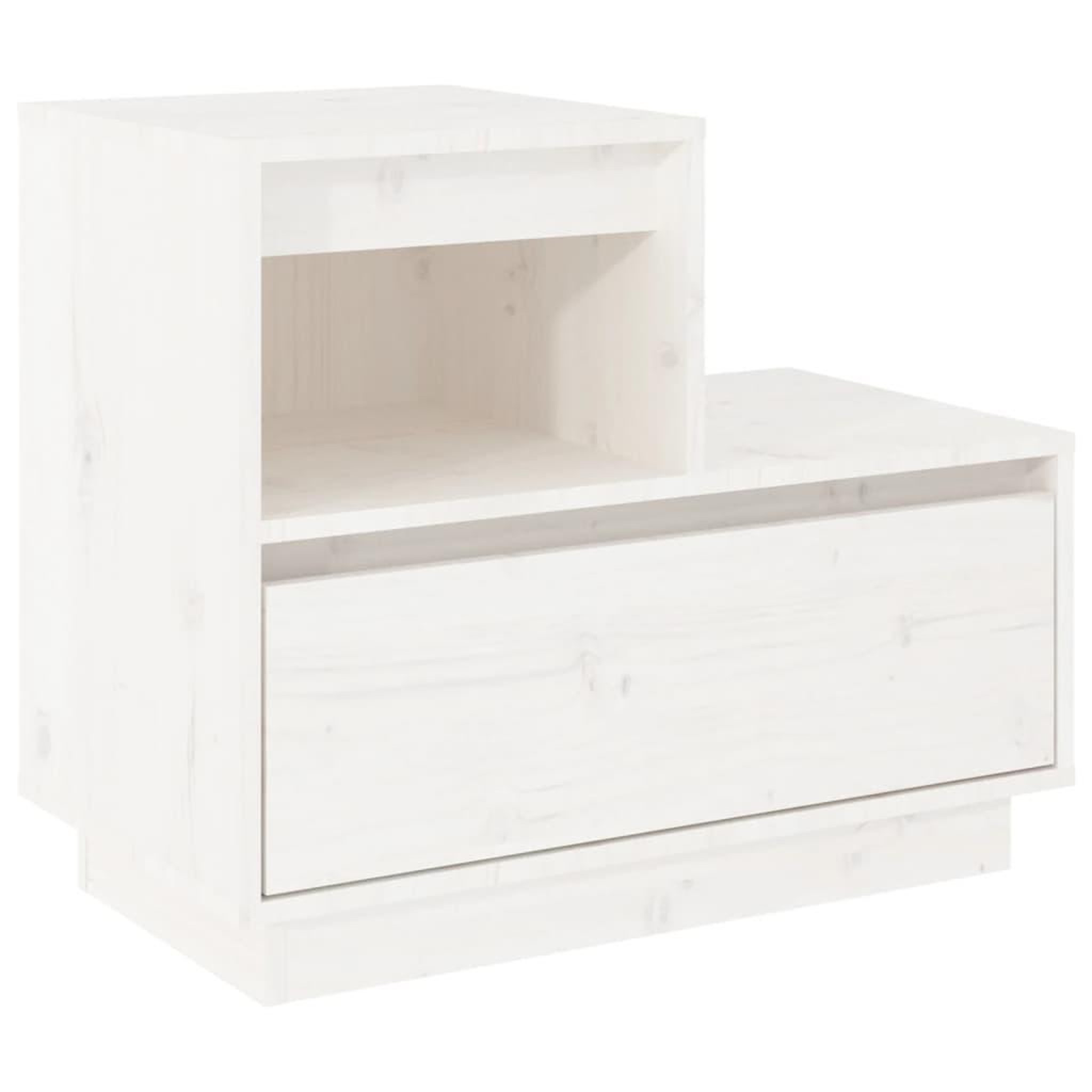 Voir la diapositive 3 : VIDAXL Tables de chevet 2 pcs Blanc 60x34x51 cm Bois de pin solide