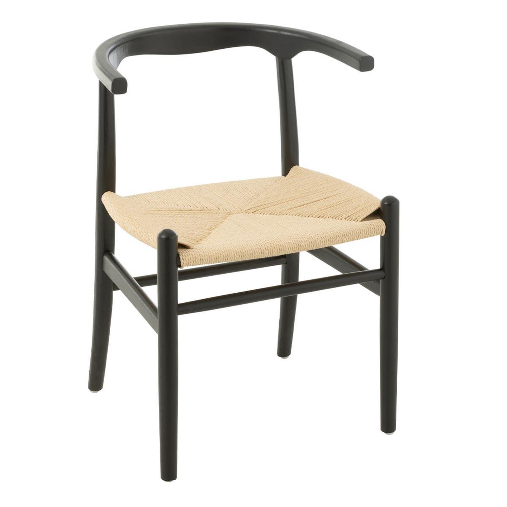 J-LINE Chaise en bois  toon  76cm noir