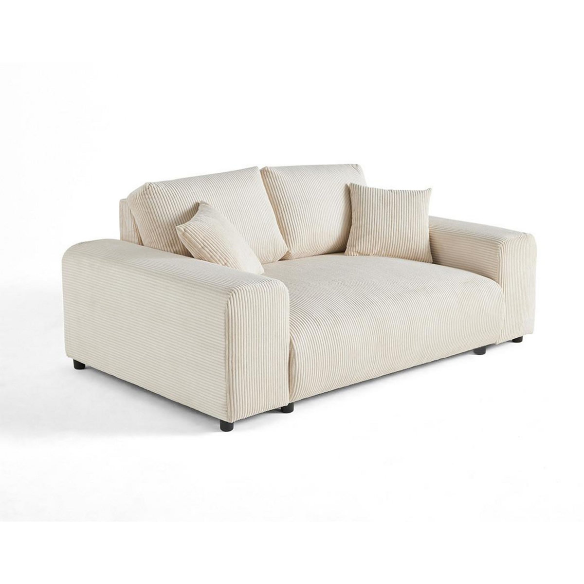LISA DESIGN Garance - canapé droit 2 places - en velours côtelé